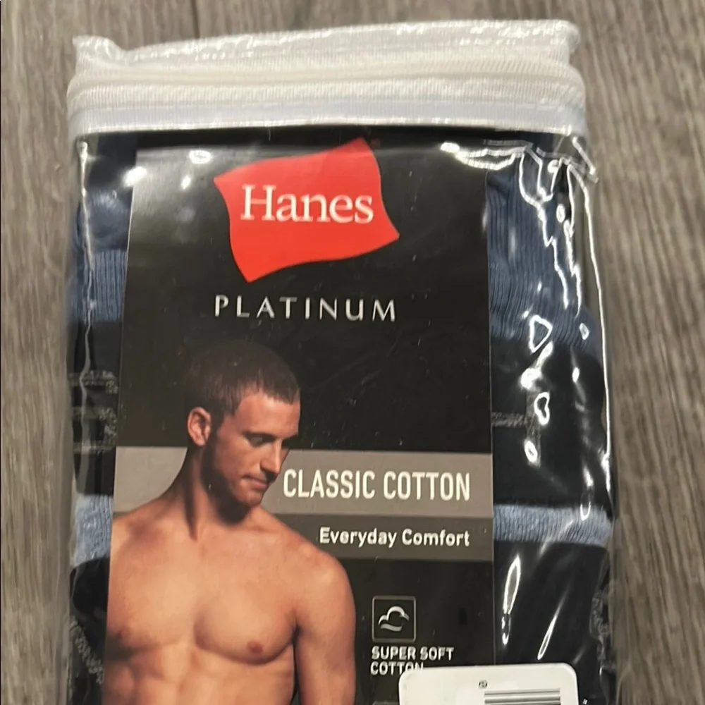 Hanes Men's Classic Cotton Underwear - Black and blue